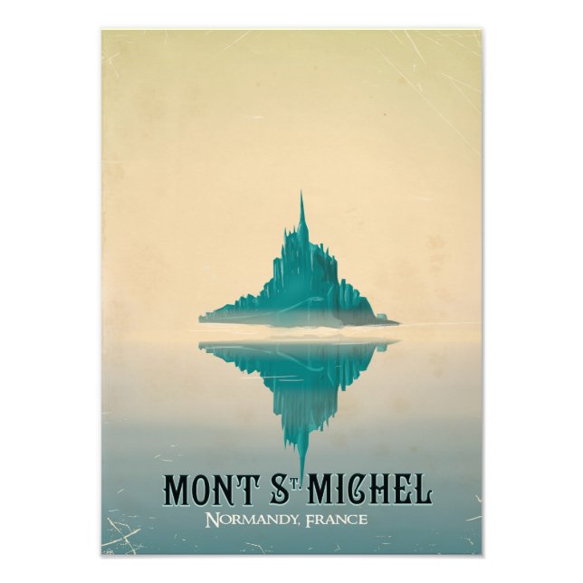 mont st michel vintage poster de voyage (Devant)