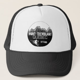 Mont Tremblant Québec ski noir blanc casquette