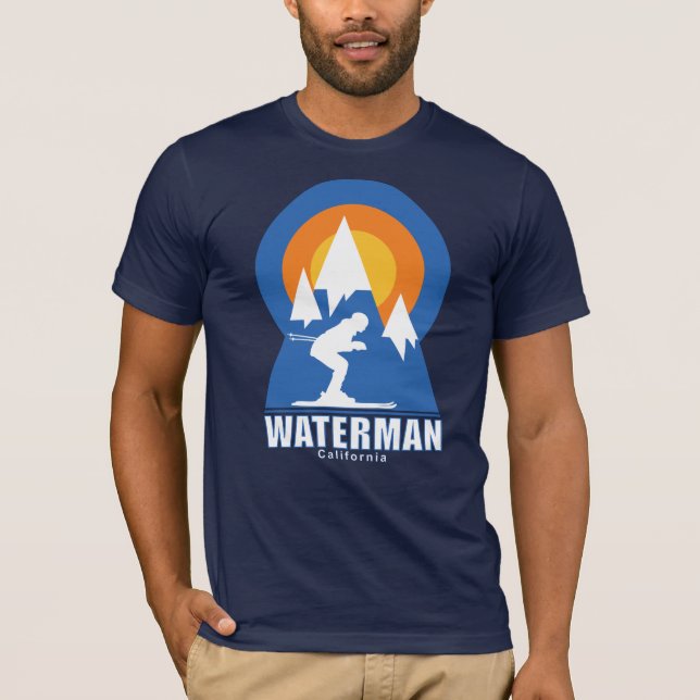 Mont Waterman Ski Sunset Retro T-Shirt (Devant)