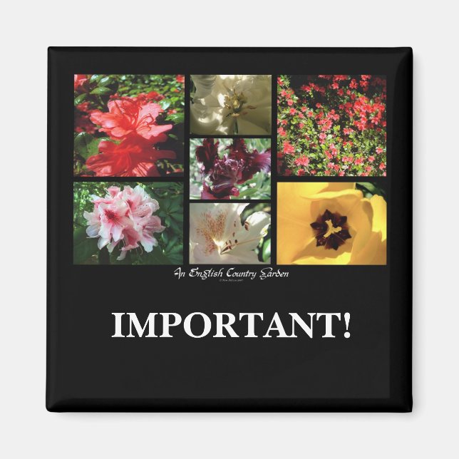 Montage du jardin de campagne anglais | Magnet (Devant)