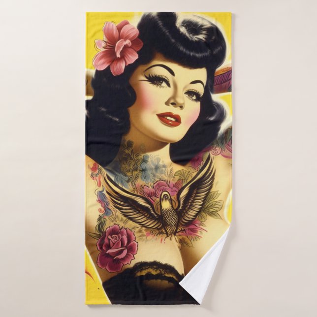 Montage vintage Glam (Serviette de bain)