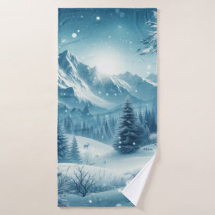 Montagne d'hiver de neige