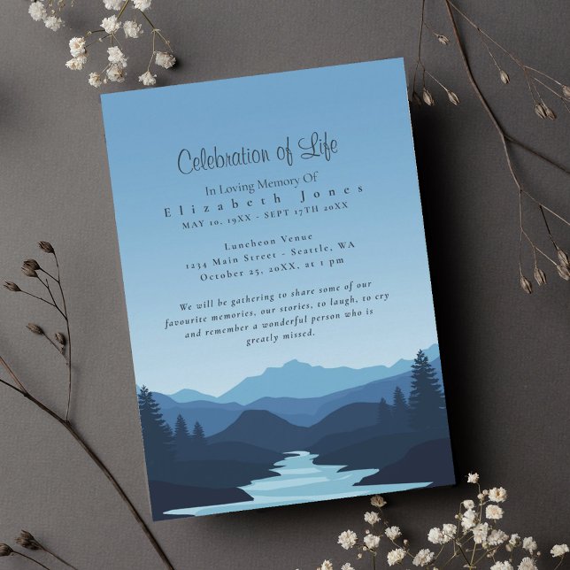 Montagnes à Dusk Célébration de la vie funéraire (Créateur téléchargé)