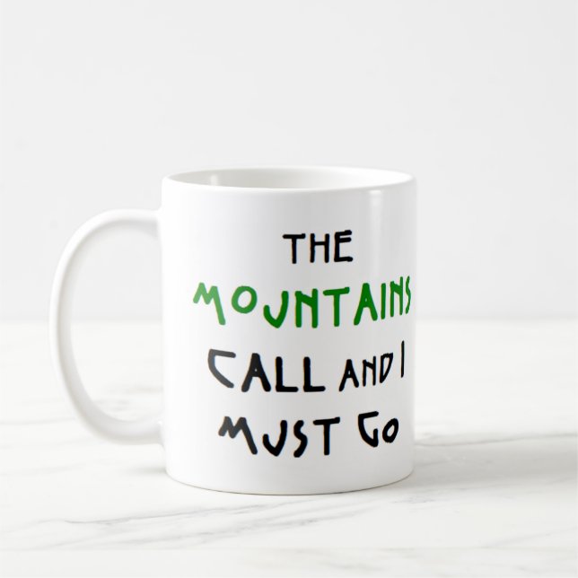 montagnes appellent tasse de café (Gauche)