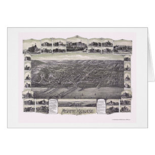 Montagnes atlantiques, carte panoramique de NJ -