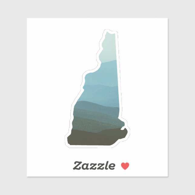 Montagnes blanches dans le New Hampshire Sticker (Feuille)