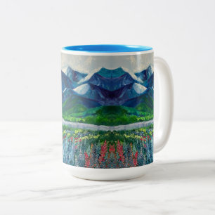 Montagnes de l'Alaska et tasse 15oz