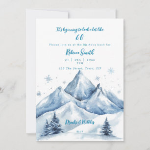 montagnes d'hiver 60e anniversaire invitation