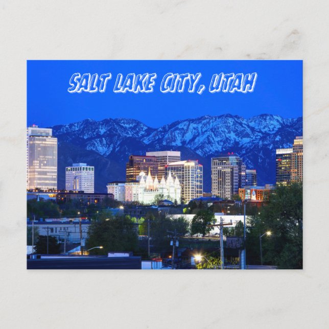 Montagnes en Salt Lake City Utah Carte postale (Devant)