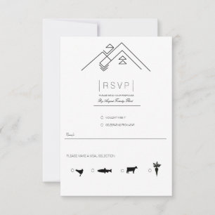 Montagnes Géométriques RSVP Moderne Noir & Blanc
