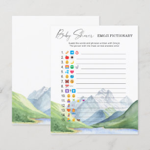 Montagnes - jeu de pictionary emoji baby shower