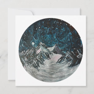 Montagnes par carte de nuit