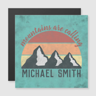 Montagnes pastel vintage appellent monogramme
