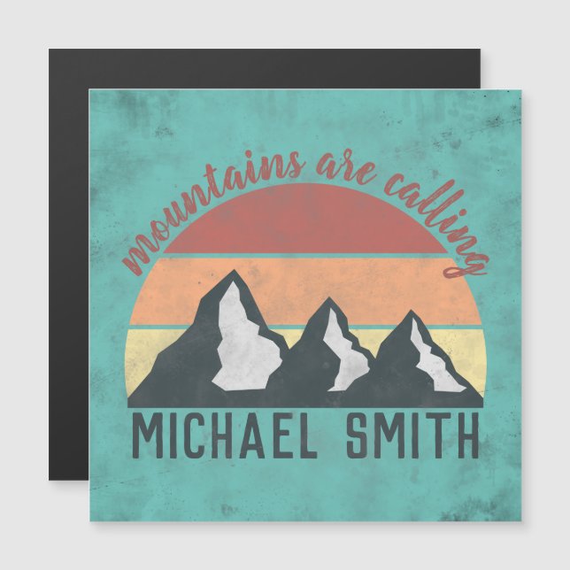 Montagnes pastel vintage appellent monogramme (Devant / Derrière)