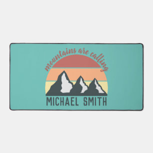 Montagnes pastel vintage appellent monogramme ciel