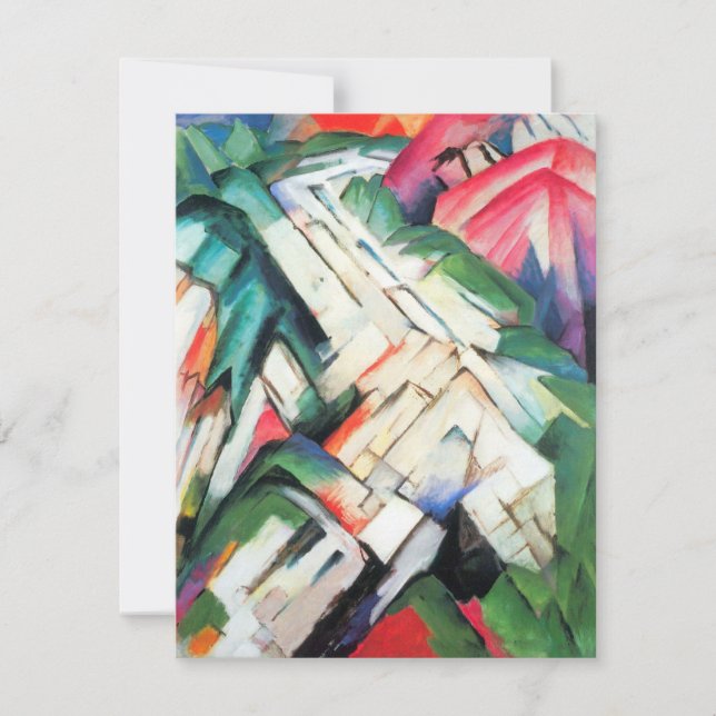 Montagnes (Paysage) par Franz Marc, Art Vintage (Devant)