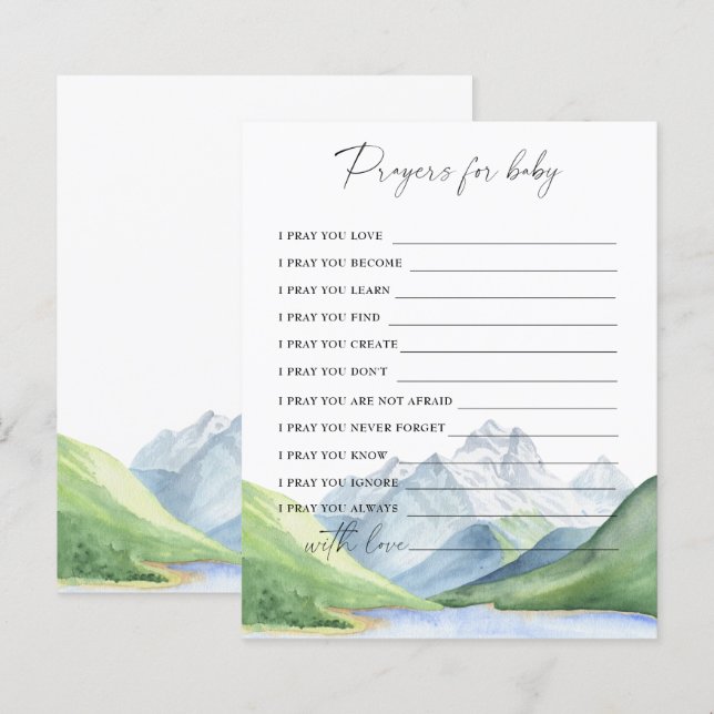 Montagnes - prières pour bébé (Devant / Derrière)