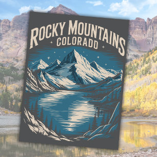 Montagnes Rocheuses Colorado USA Voyage Art Carte 