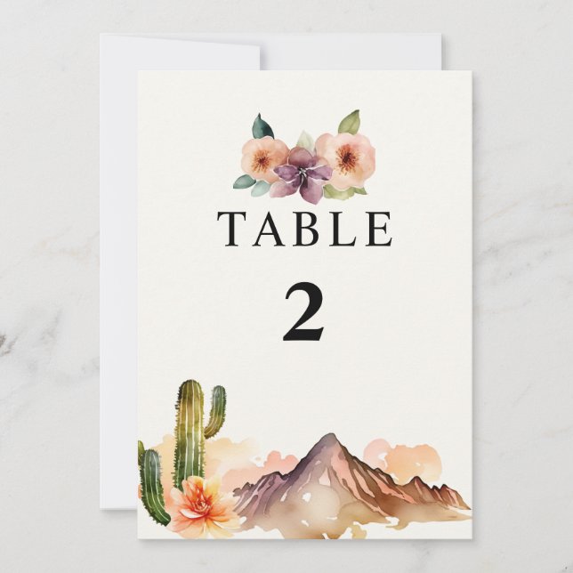 Montagnes rustiques | Numéro de table de mariage d (Devant)