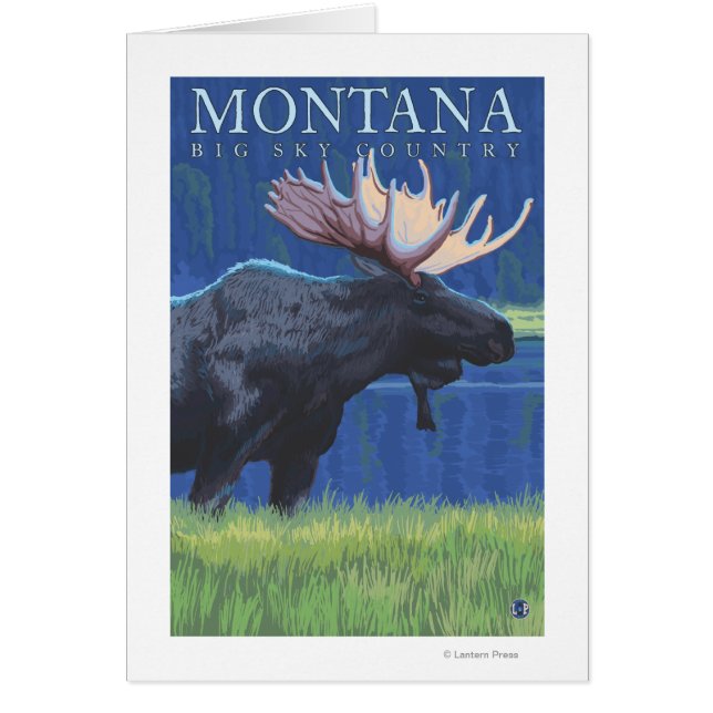 Montana — Big Sky Country Moose au clair de lune (Devant)
