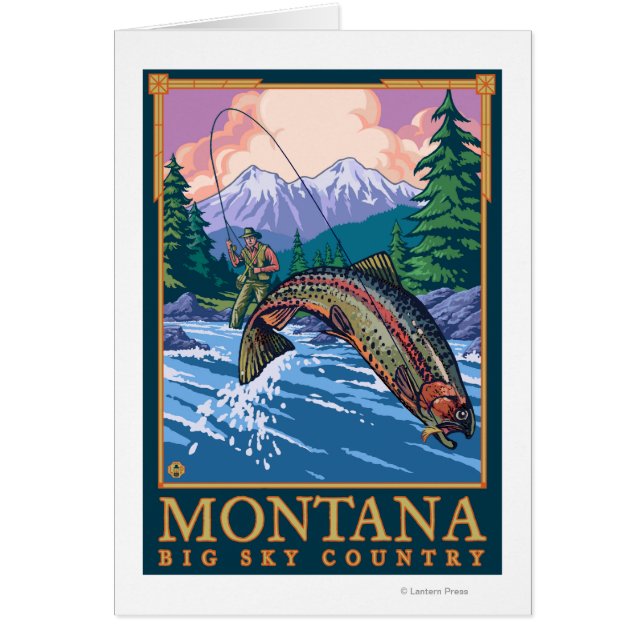 Montana — Big Sky CountryFly Fishing Scène (Devant)