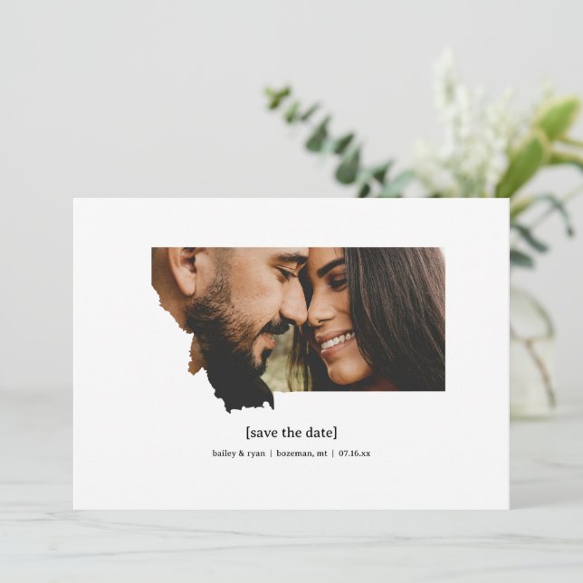 Montana Enregistrer le Carte photo de date (Debout devant)