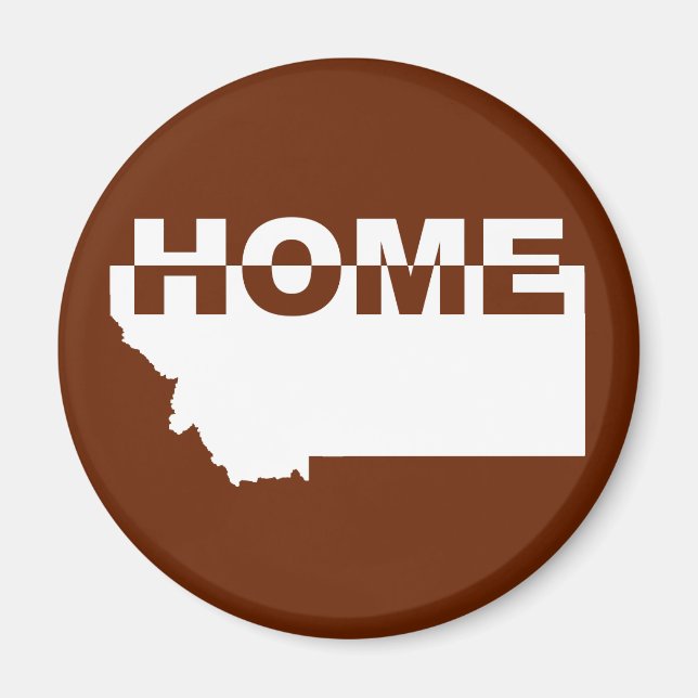 Montana Maison Loin de l'État Fridge Magnet (Devant)