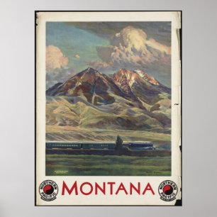 Montana Poster Vintage voyage Annonces Rétro Impri