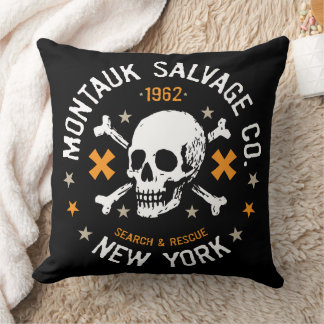 Montauk Salvage Co. Skull Logo Coussin 6