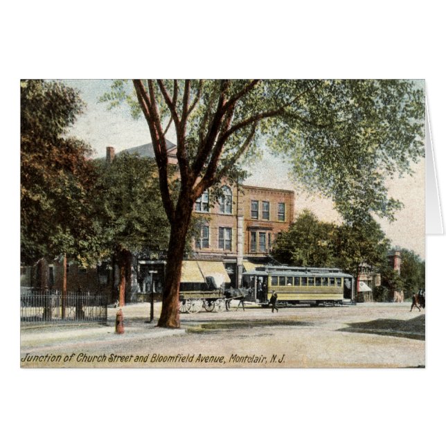 Montclair NJ 1908 Vintage (Devant horizontal)