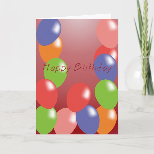 monte en ballon la carte d'anniversaire (Devant)