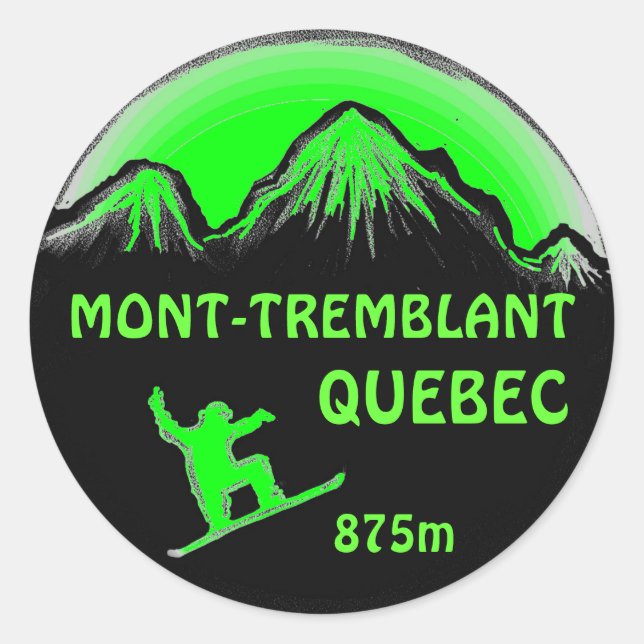 Monte Tremblant Québec autocollants d'art en snowb (Devant)