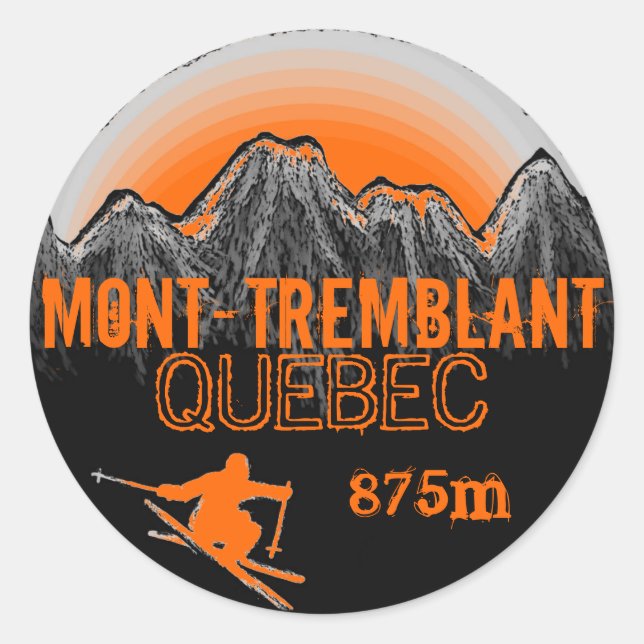 Monte Tremblant Québec oranges autocollants (Devant)