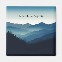 Montebello VA Montagnes Blue Ridge Magnet personna
