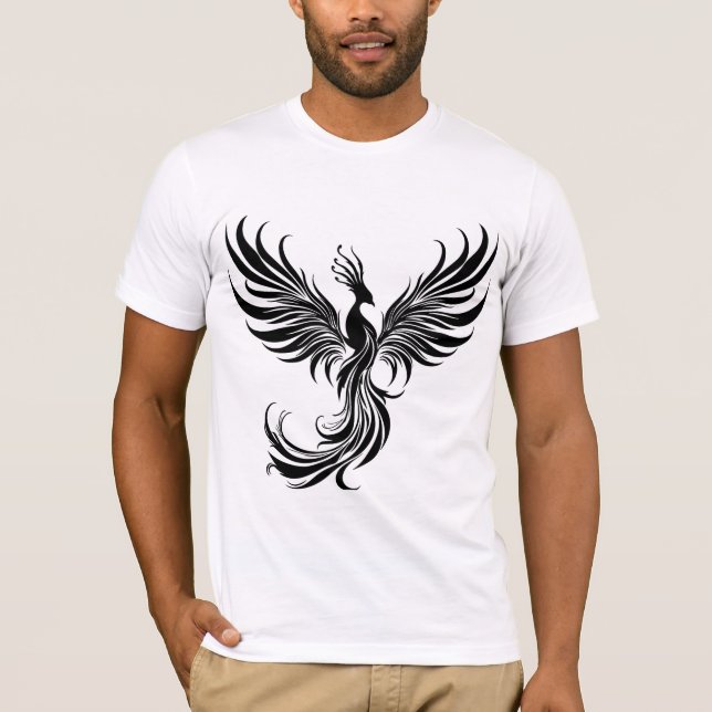 Montée du Phoenix - T-shirt d'oiseau mythique (Devant)
