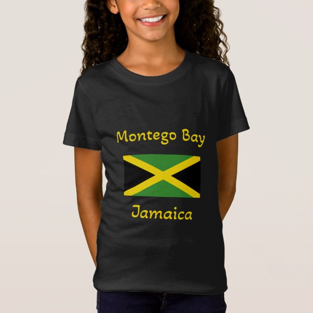 Montego Bay Jamaïque - T-shirt drapeau jamaïcain (Devant)