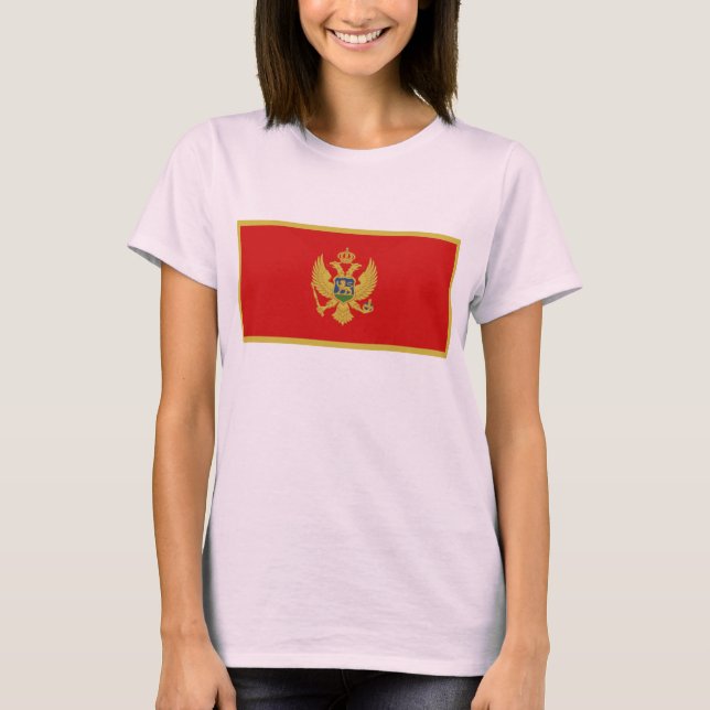 Monténégro Drapeau x Carte T-shirt (Devant)