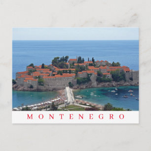 Monténégro Sveti Stefan vue panoramique carte post