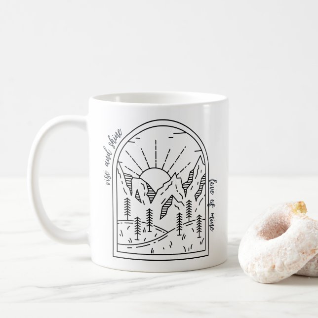 Monter et briller, l'amour du mien (b) Mug de café (Avec donut)