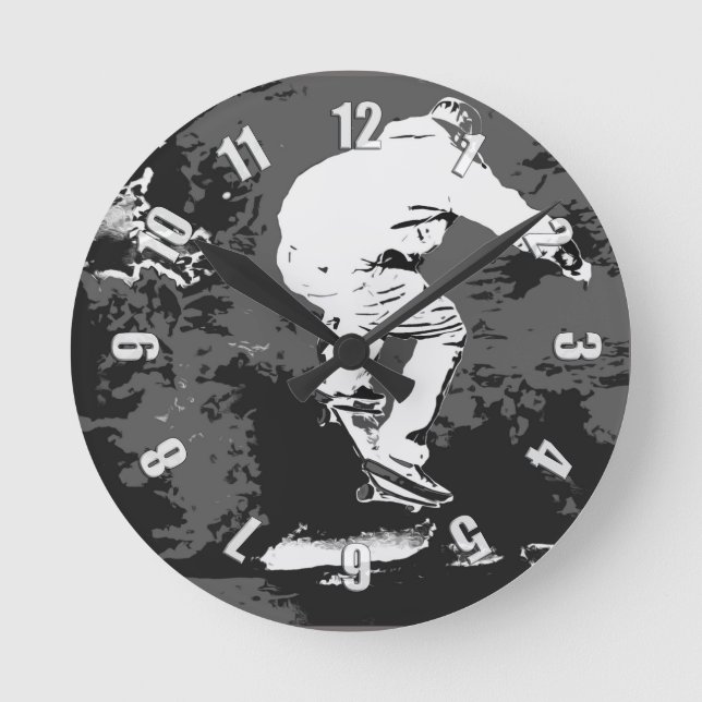 Monter la tempête - Skateboarder Horloge ronde (Recto)