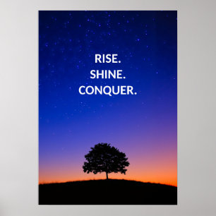 Monter Shine Conquer Motivational Citation Poster