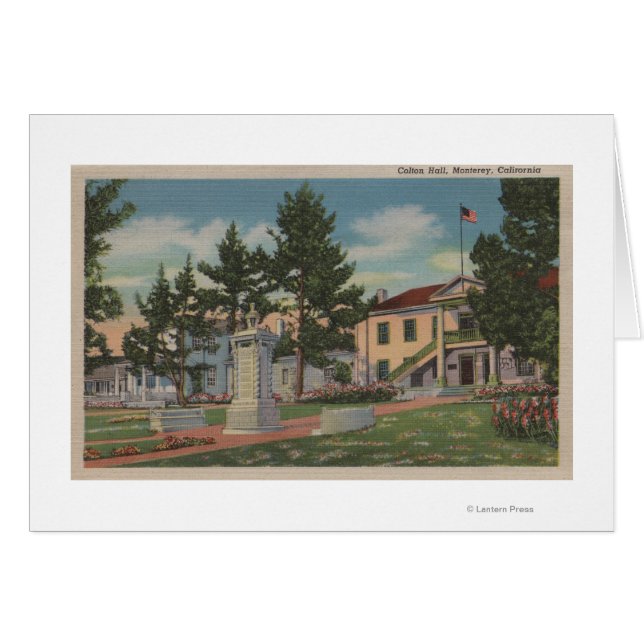 Monterey, CA - Colton Hall Vue et terrains (Devant horizontal)