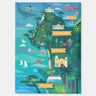 Monterey + Carmel Refrigerator Magnet