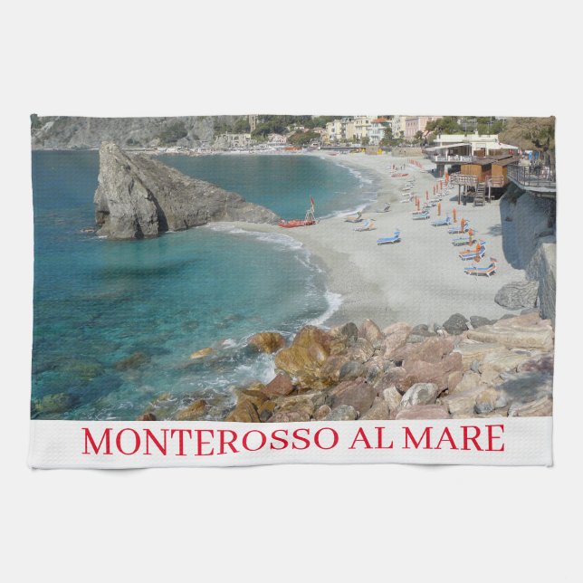 Monterosso al Mare vue serviette de thé (Horizontal)