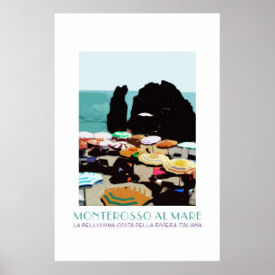 Monterosso, Cinque Terre, Italie Poster vintage