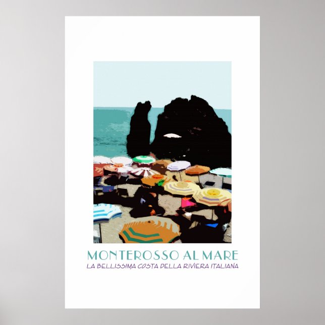 Monterosso, Cinque Terre, Italie Poster vintage (Devant)