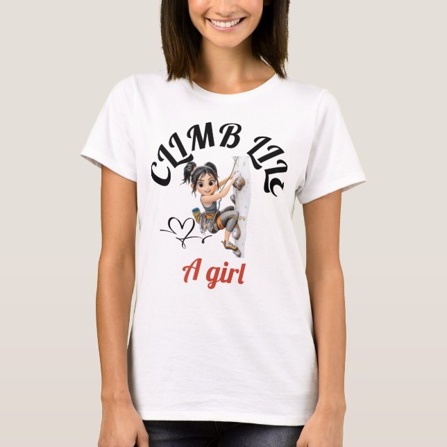 Montez comme un t-shirt fille (Devant)