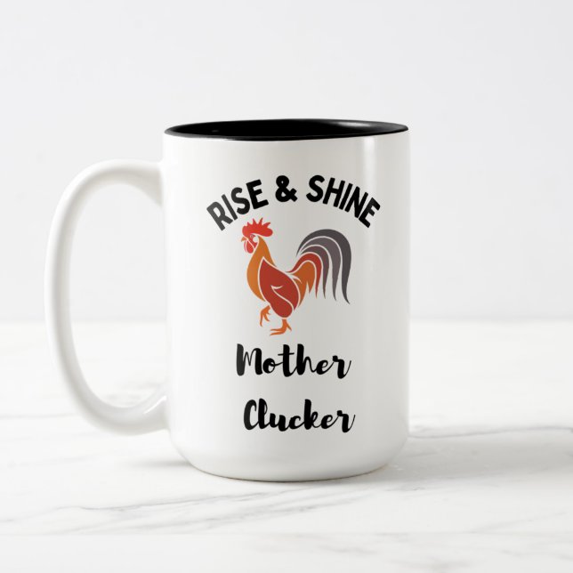 Montez et brille Funny Rooster Mug Cup (Gauche)