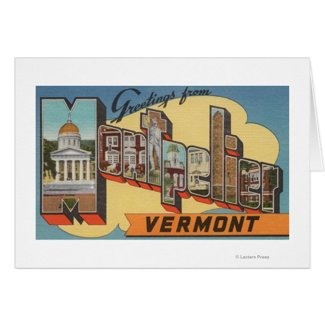 Montpelier, Vermont - Scènes de grandes lettres (Devant horizontal)