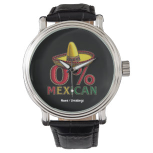 Montre 0% Mexicain Funny Cinco De Mayo Hilarious